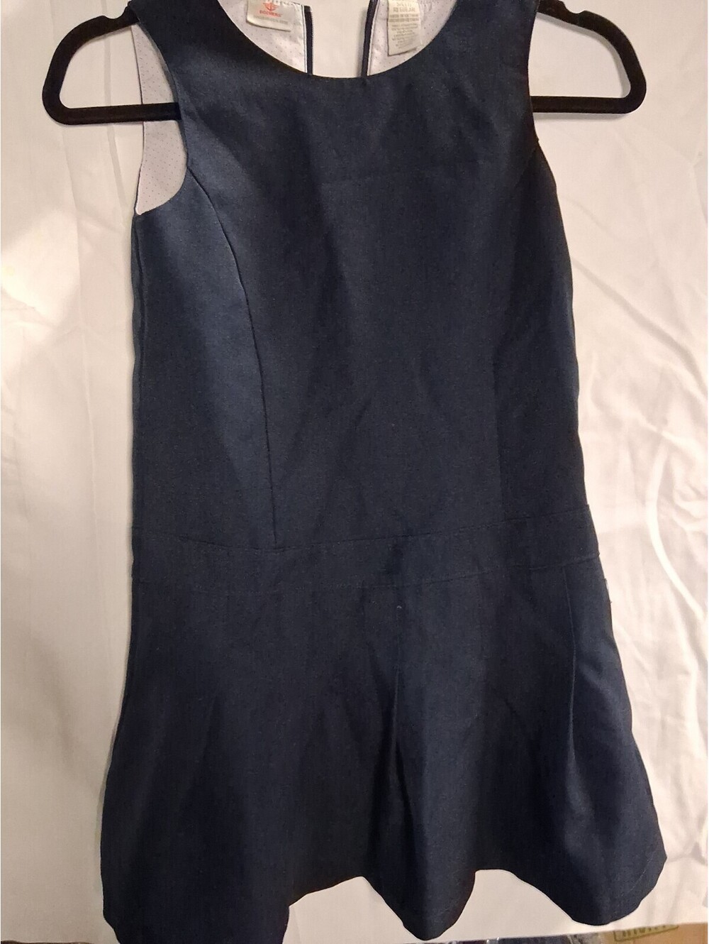 Girls Dockers Uniform Dress Zip Up Navy Size 7 Regular H2